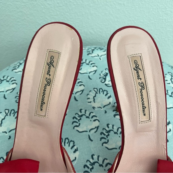 Red Bow Agent Provocateur Heels Perfect for the Holidays - Picture 3 of 14